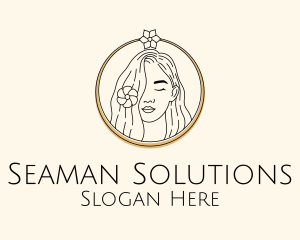 Woman Flower Salon logo design