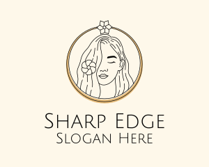 Woman Flower Salon logo design