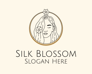 Woman Flower Salon logo design