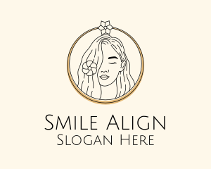 Woman Flower Salon logo design