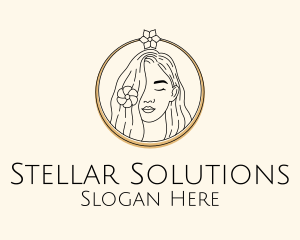 Woman Flower Salon logo design