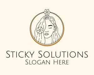 Woman Flower Salon logo design