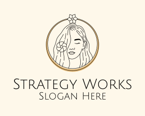 Woman Flower Salon logo design