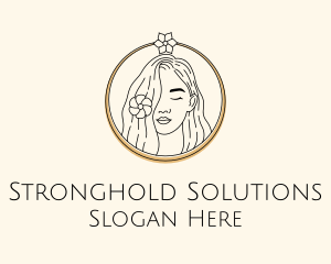 Woman Flower Salon logo design