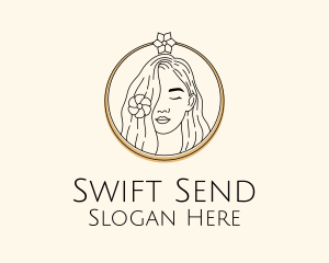 Woman Flower Salon logo design