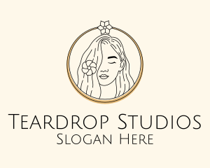 Woman Flower Salon logo design