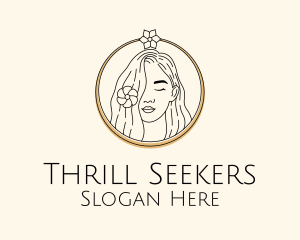 Woman Flower Salon logo design