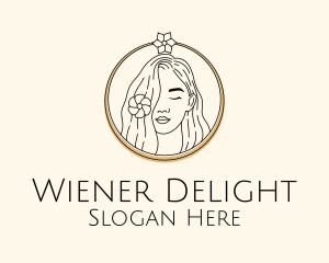 Woman Flower Salon logo design