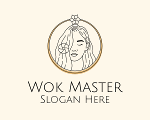 Woman Flower Salon logo design