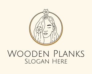 Woman Flower Salon logo design