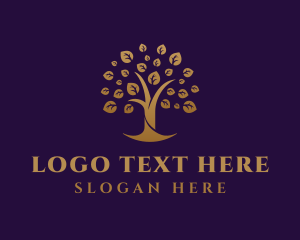 Spring - Golden Tree Farm logo design