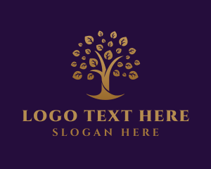 Gardener - Golden Tree Farm logo design