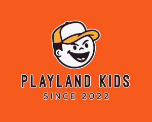 Baseball Cap Kid Character logo design