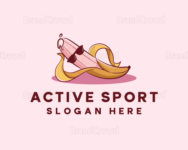 Erotic Cartoon Banana Logo