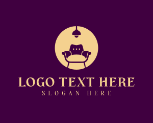 Negative Space - Lounge Chair Furniture logo design