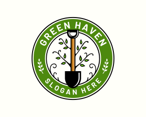 Garden - Landscaping Gardening Shovel logo design