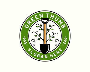 Horticulture - Landscaping Gardening Shovel logo design