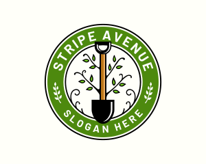 Landscaping Gardening Shovel logo design