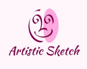 Silly Face Doodle logo design