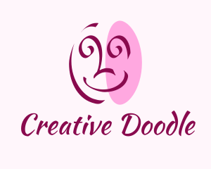 Silly Face Doodle logo design