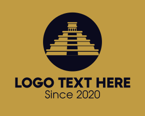 Tourist Attraction - Chichen Itza Mayan Landmark logo design