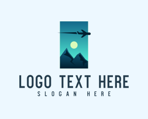 Mountain Travel Airplane Logo