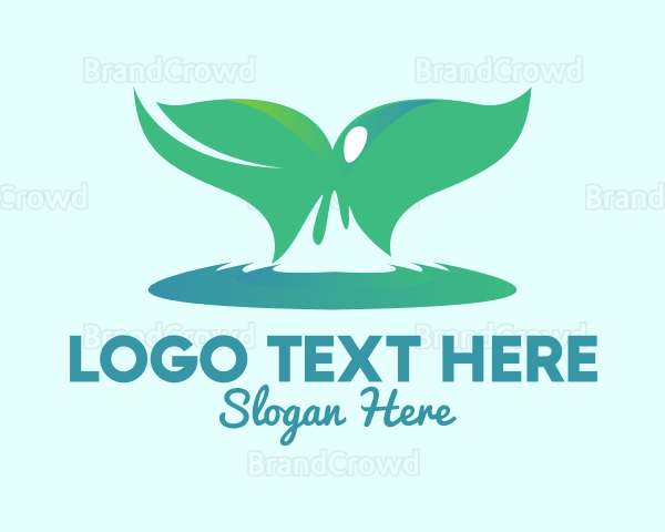 Ocean Whale Tail Logo