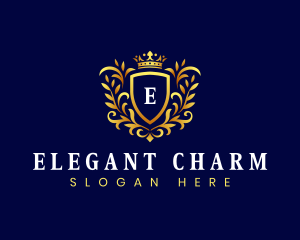 Elegant Ornament Crown logo design