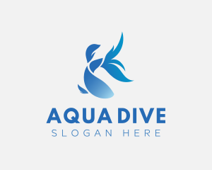 Diving - Water Aquarium Fish logo design