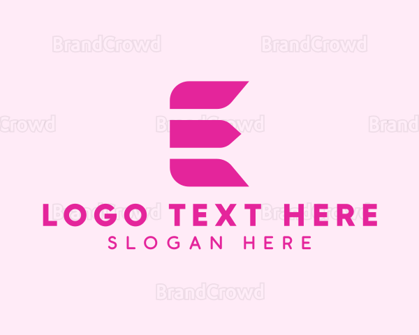 Pink Lotus Letter E Logo