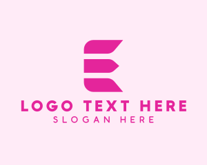 Beauty Shop - Pink Lotus Letter E logo design