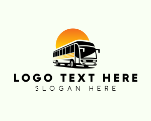 Palm Trees - Tourist Bus Travel logo design