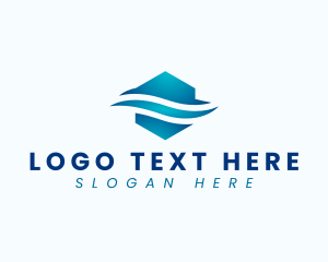 Purification - Hexagon Water Wave logo design