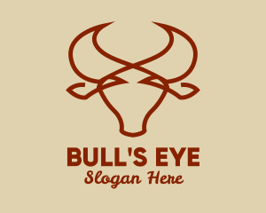 Bull Horns Monoline logo design