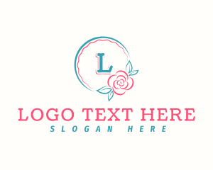 Garden - Rose Flower Lettermark logo design