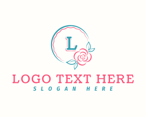 Cake Shop - Rose Flower Lettermark logo design