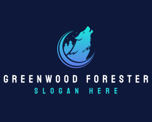 Wild Wolf Forest logo design