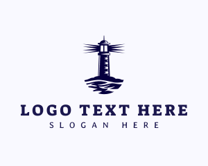 Lighthouse Coast Wave logo design