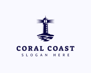 Lighthouse Coast Wave logo design