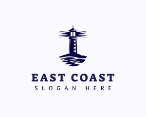 Lighthouse Coast Wave logo design