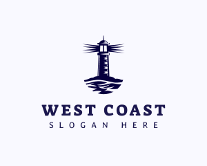 Lighthouse Coast Wave logo design