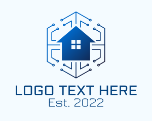 Residential - Cyber Tech House logo design