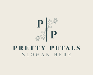 Floral Wedding Event Styling logo design