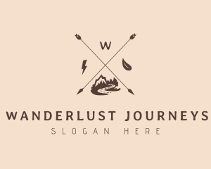 Travelling - Mountain Outdoor Adventure logo design