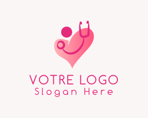 Care - Doctor Stethoscope Heart logo design