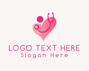 Doctor Stethoscope Heart Logo