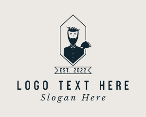 Hipster - Hipster Restaurant Waiter logo design