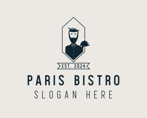 Hipster Restaurant Waiter  logo design