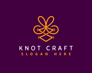 Shoelace Knot Fashion logo design