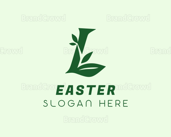Herbal Leaf Letter L Logo